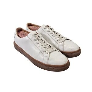 Thursday Boot Company White Leather Low Top Sneakers Gum Sole Sneakers Size 13‎